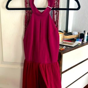 Lulus Dress Maroon xs/s with sheer slit